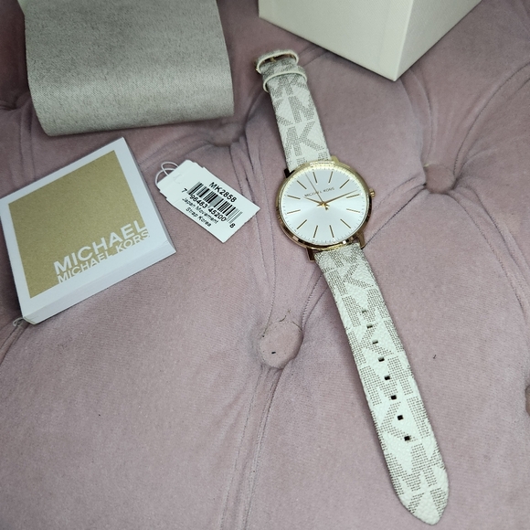 Michael Kors Monogram Strap Watch - Picture 3 of 9